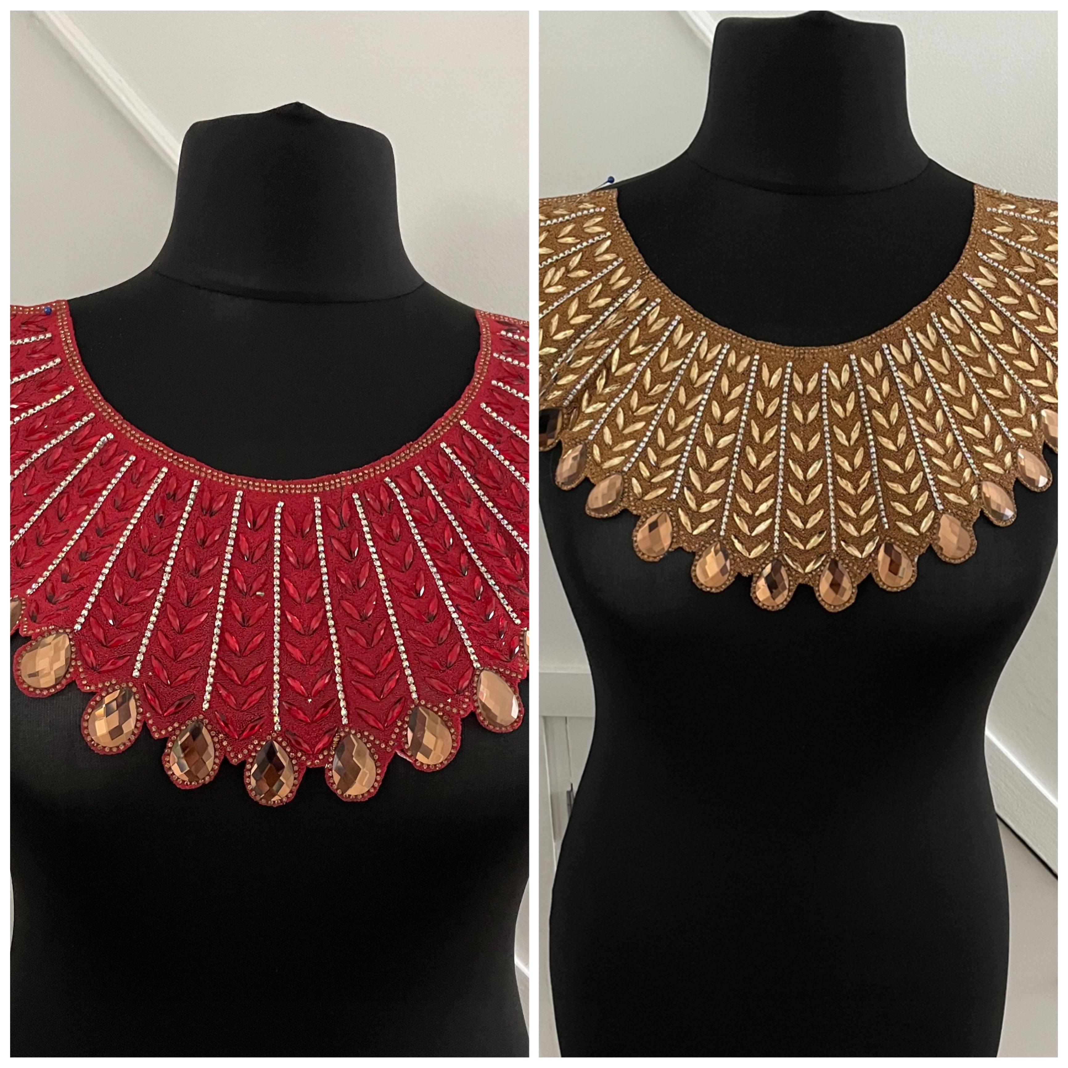 Neckline Applique Trim.  Embellished Sew Or Iron On Trim