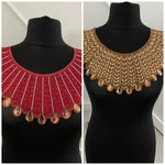 Load image into Gallery viewer, Neckline Applique Trim.  Embellished Sew Or Iron On Trim
