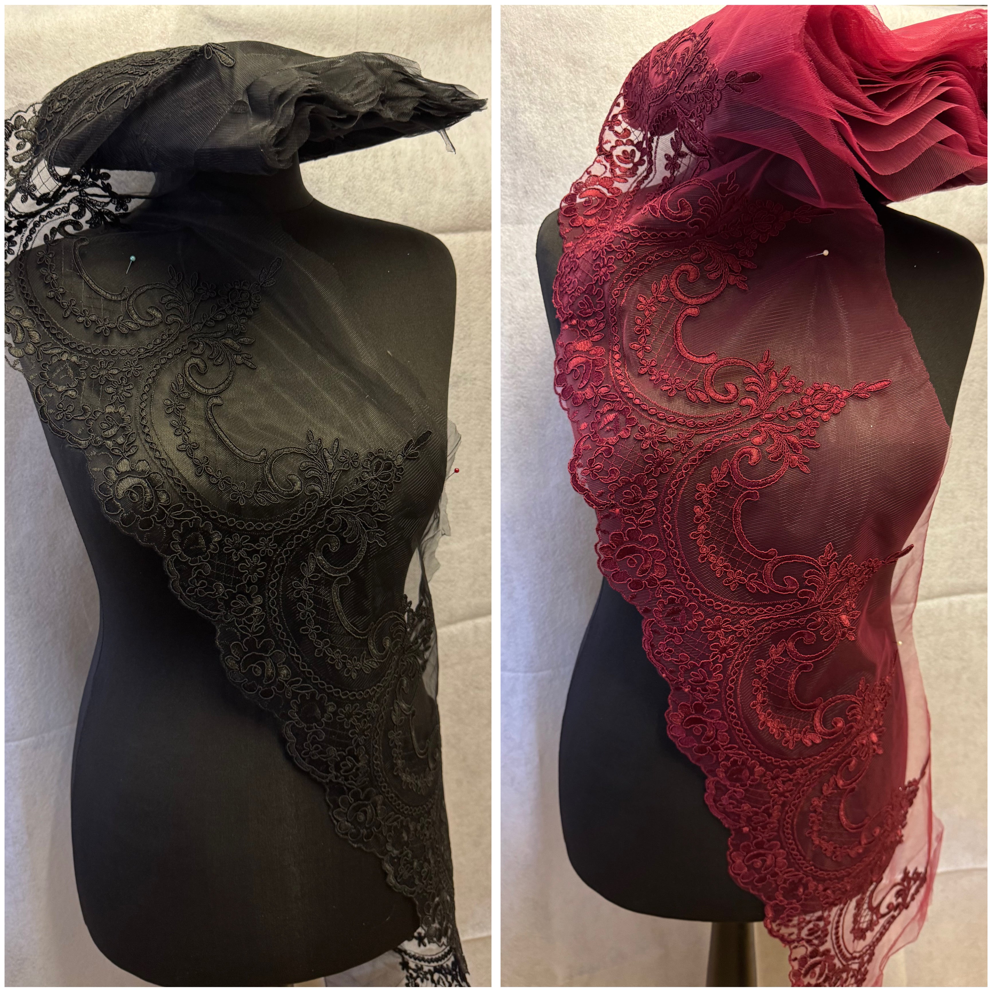 Lace Trim Embroidery In Different Colours