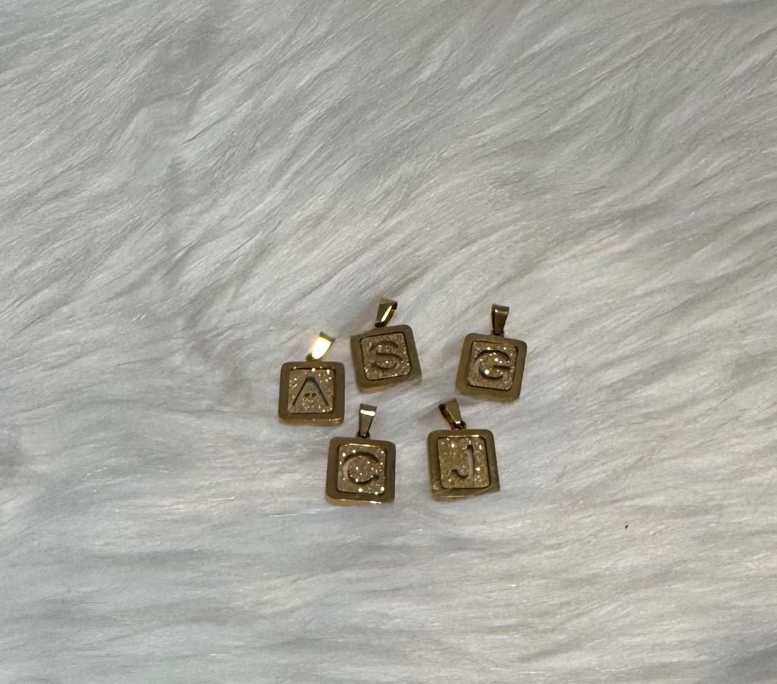 18k Gold Initial Pendant A C G J S
