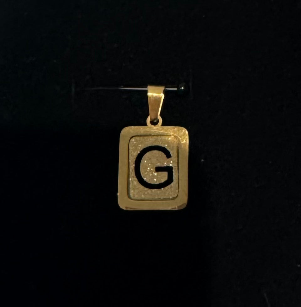 18k Gold Initial Pendant A C G J S