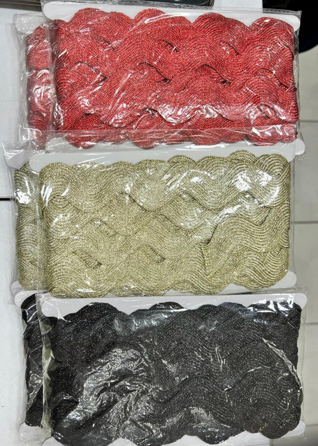 Ric Rac Ribbon Trimming Lurex 1" Wide 10yds Available In Different Colours