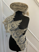 Load image into Gallery viewer, Champagne Gold 11&quot;  /28cm Wide Trim Lace Scollaped Sewing Supplies Sold Per Yard
