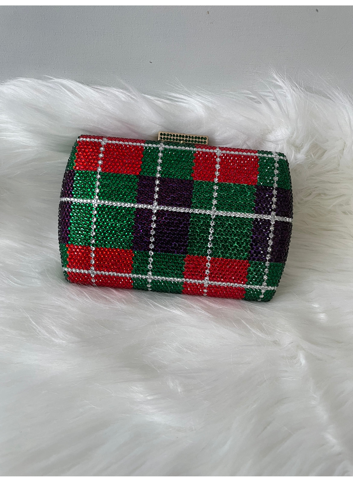 A Uniquie Multil Colour Crystal Evening Bag.