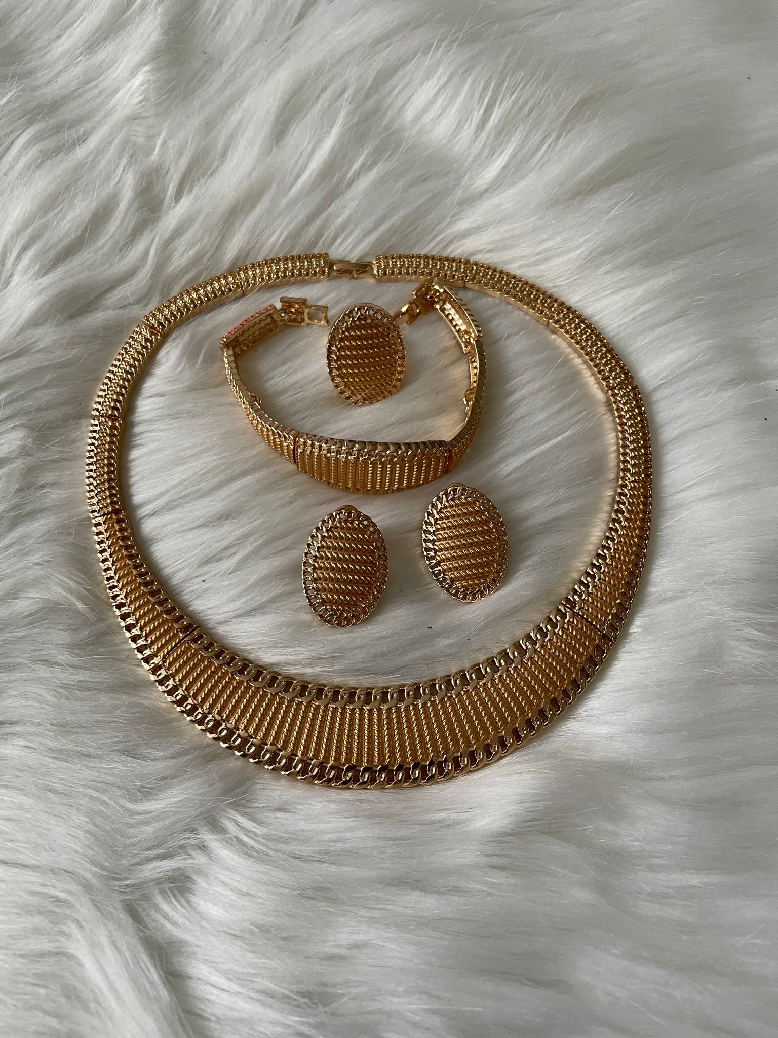 18k Gold Plated Necklace Set 4pc
