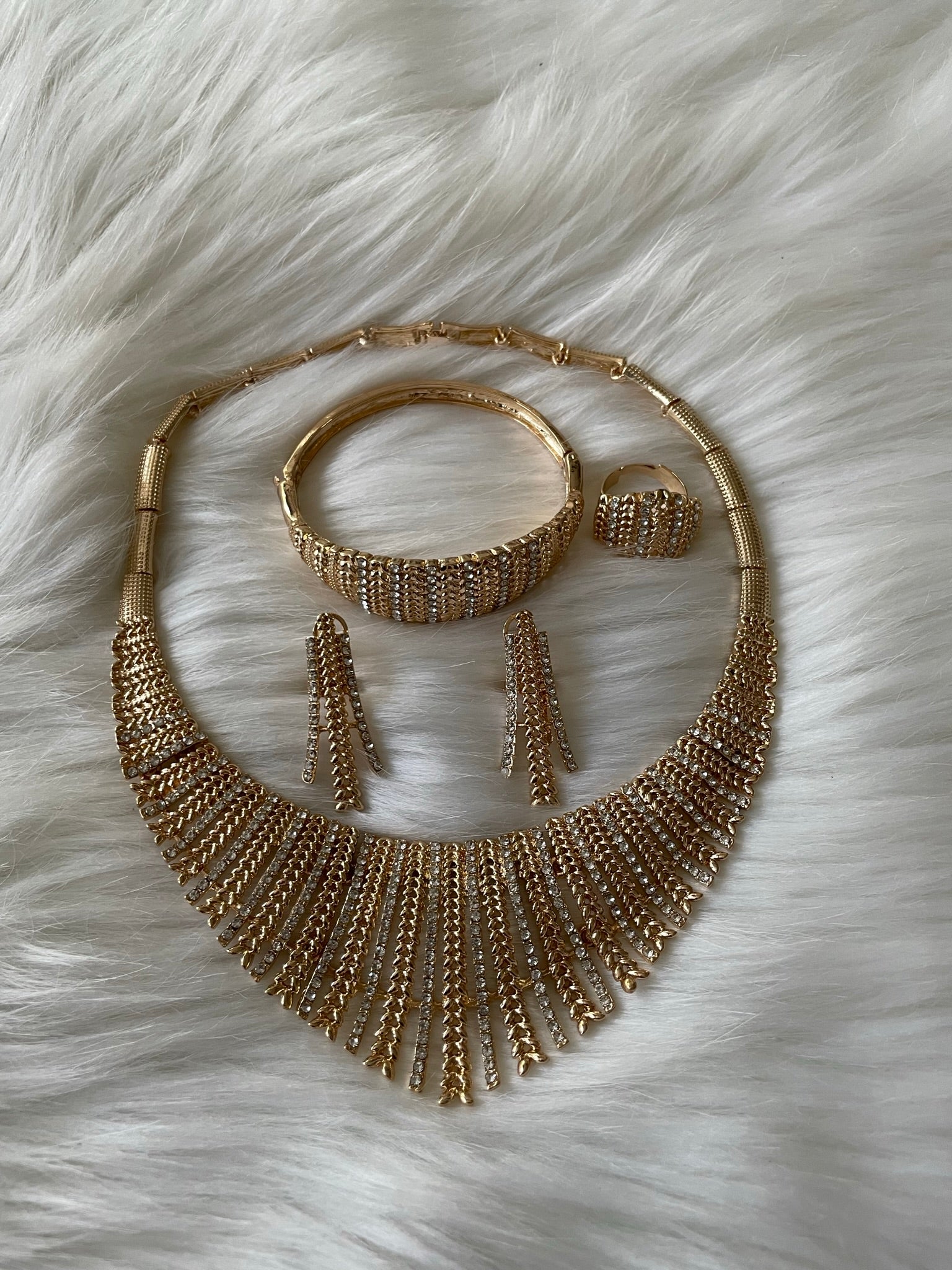 Dubai 18K Gold Plated Necklace Set.