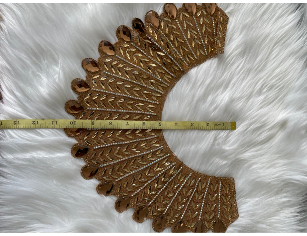 Neckline Applique Trim.  Embellished Sew Or Iron On Trim