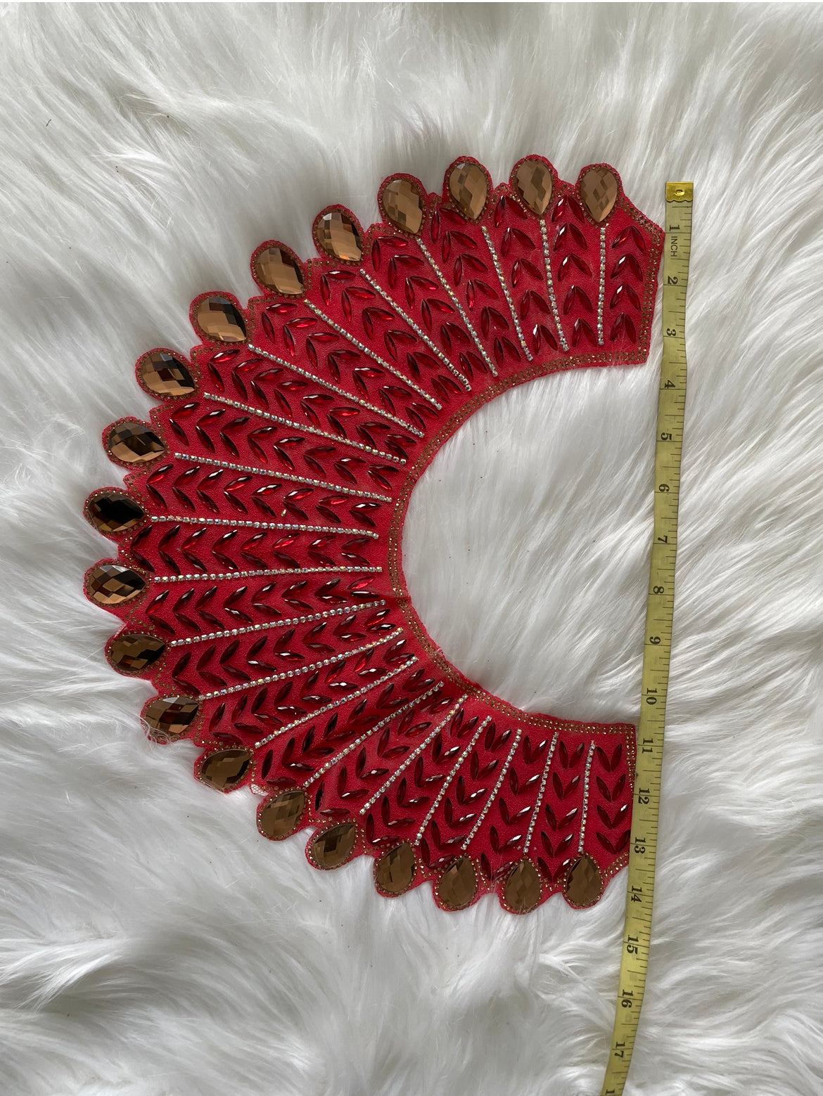 Neckline Applique Trim.  Embellished Sew Or Iron On Trim