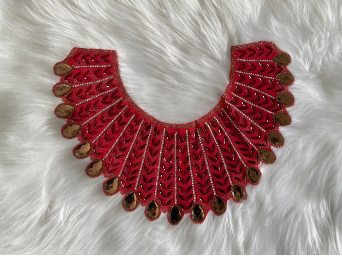 Neckline Applique Trim.  Embellished Sew Or Iron On Trim