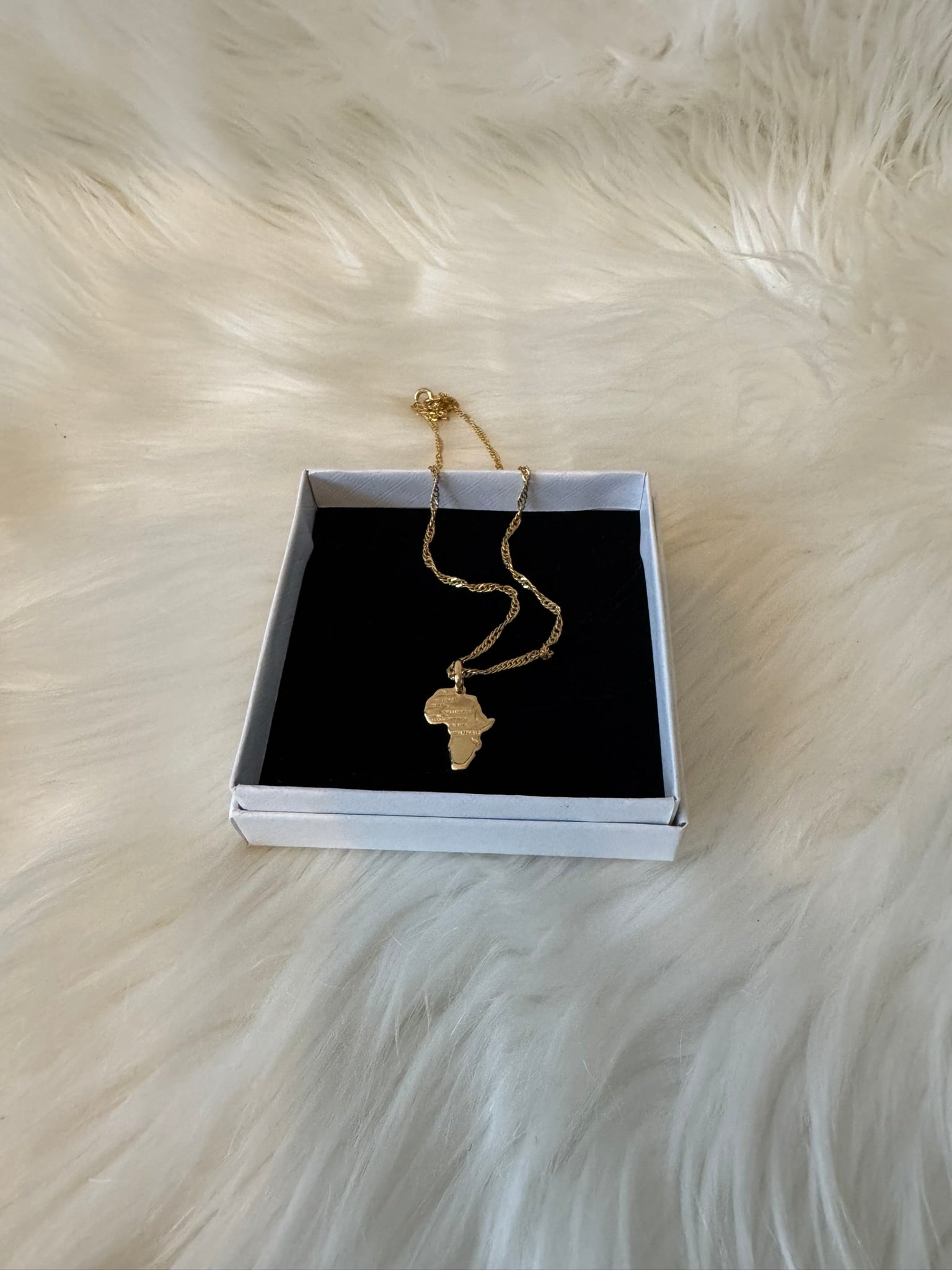 18k Gold Plated Chain And Pendant African Pendant