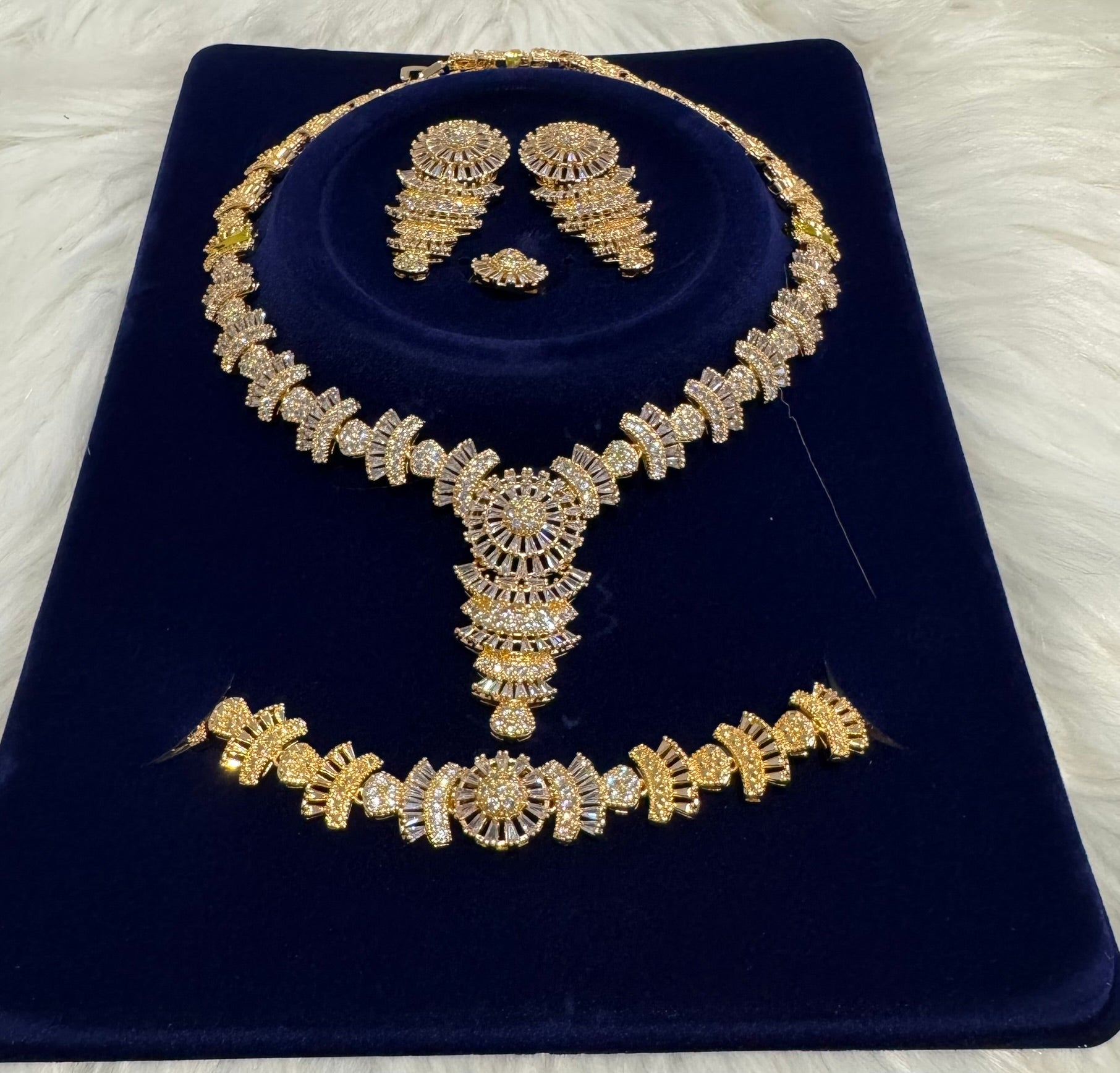 18k  Dubai Gold Plated Necklace Set