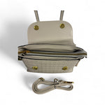 Load image into Gallery viewer, BEIGE GOLD LEATHER HANDBAG/CROSSBAG
