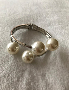 Ladies Sterling Silver Plated Cuff Bangle