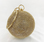 Load image into Gallery viewer, Women&#39;s Sparkling Pearl Studed Ball Shape Clutch Bag.
