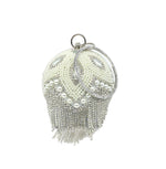 Load image into Gallery viewer, Women&#39;s Sparkling Pearl Studed Ball Shape Clutch Bag.
