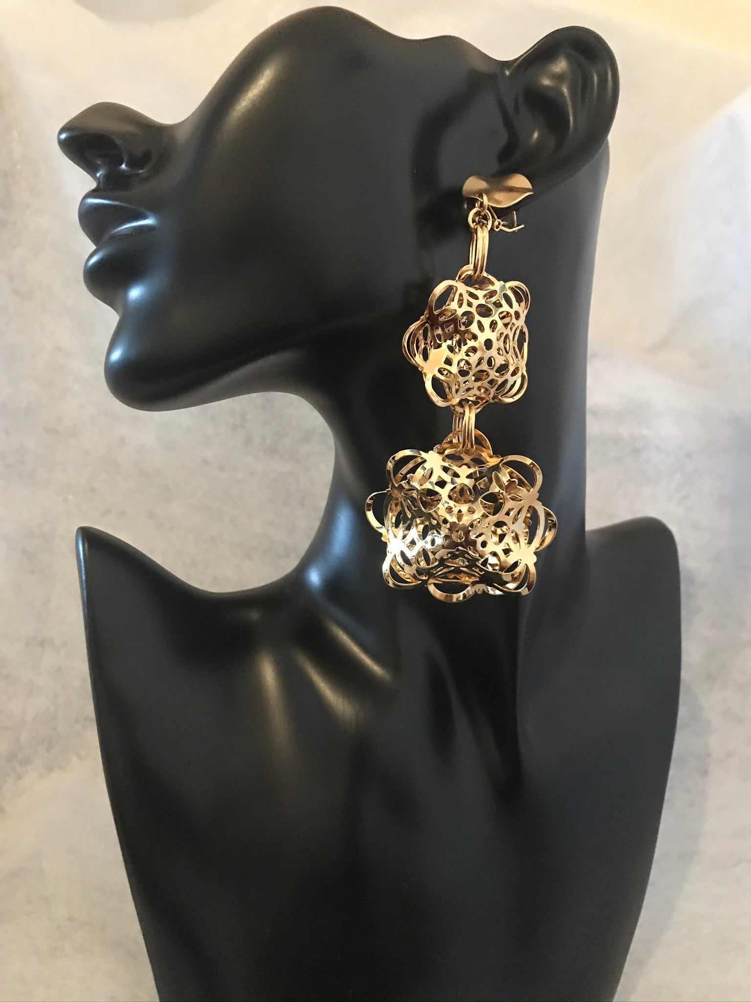 18k Gold Plated Dangling Earring Tarnish Free