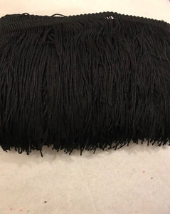 Tassle Fringe Trim 10ins/25cm Available In Black And White