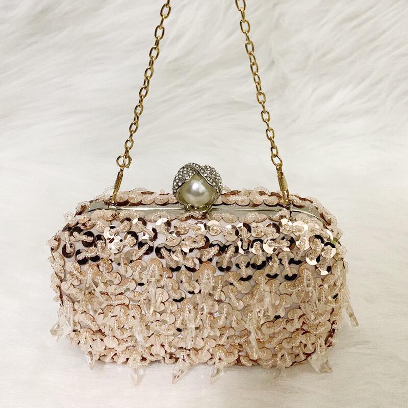 Ladies Beaded / Sequins Clutch Bag Available In Different Colours