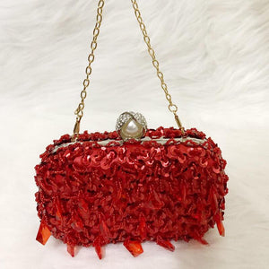 Ladies Beaded / Sequins Clutch Bag Available In Different Colours